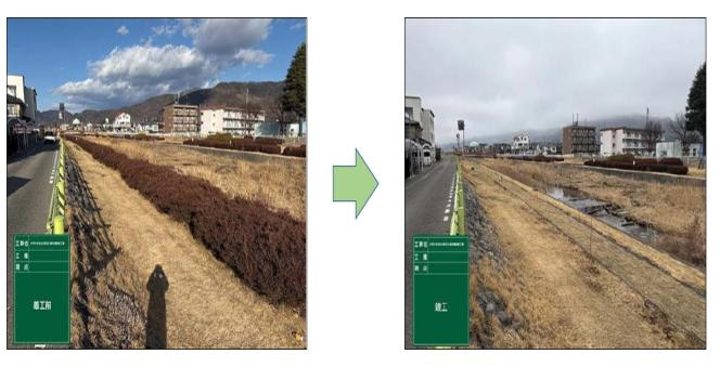 女鳥羽川緑地整備