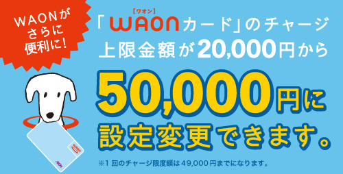 上限金額が50,000円に変更できます