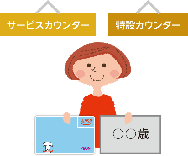サービスカウンターにて申込み