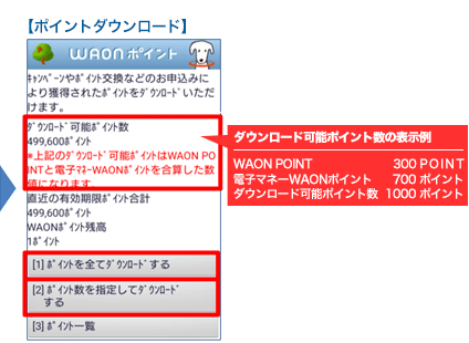 ポイントダウンロード